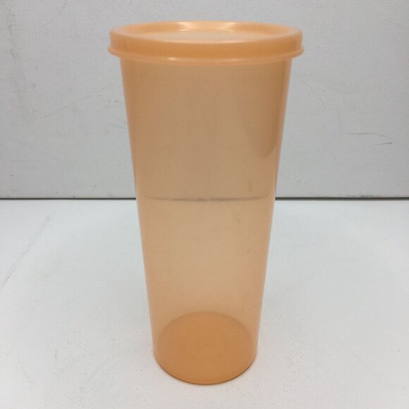 Vintage Tupperware Orange 16oz 470mL Cup With Lid Home Kitchen Meal Prep 5107A-4 - Picture 3 of 12